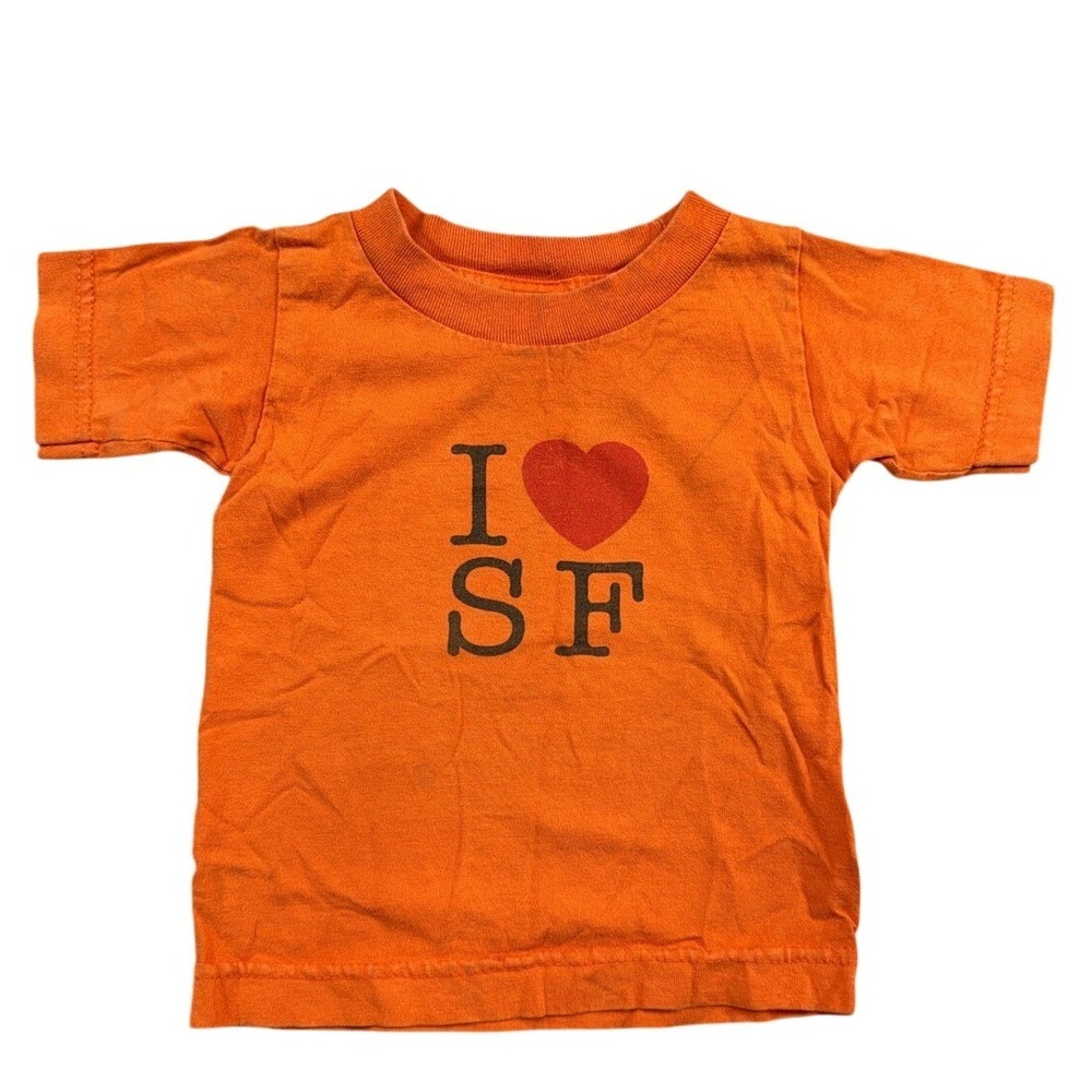 Nike Team Kids‎ Orange I Heart SF San Francisco Graphic T-Shirt Size 2T